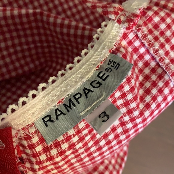 Rampage Red and White Gingham Pattern Stretchy Dress - Women’s Size 3 - Picture 8 of 8